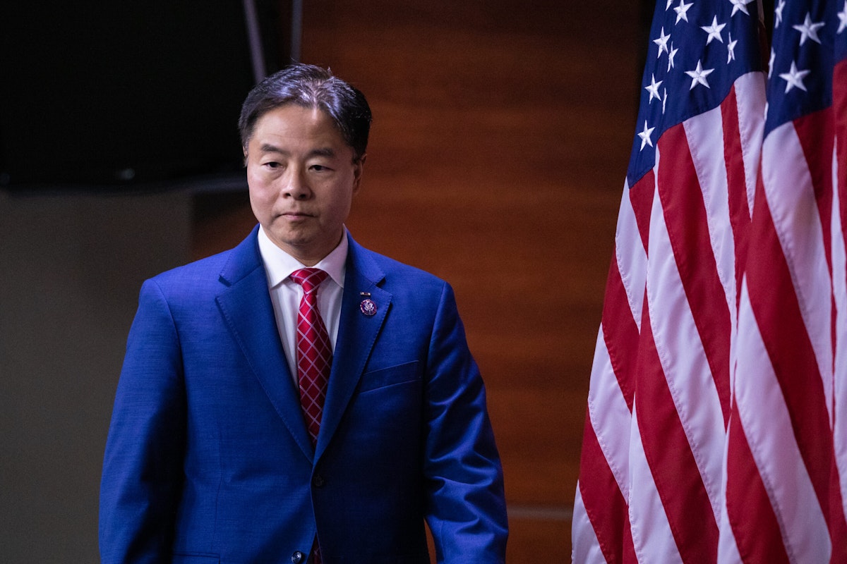 Rep. Ted Lieu arrives for a press conference at the U.S. Capitol in October 2023 in Washington.