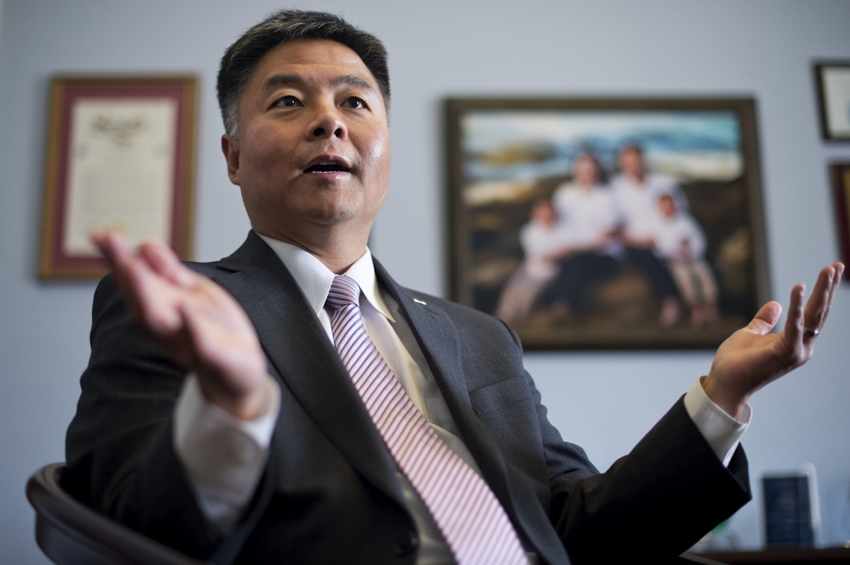 Rep. Ted Lieu in his Cannon Building office in Washington, D.C., on Feb. 26, 2015.